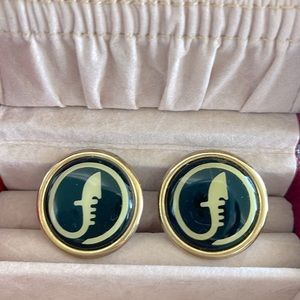 Moschino button custom earrings